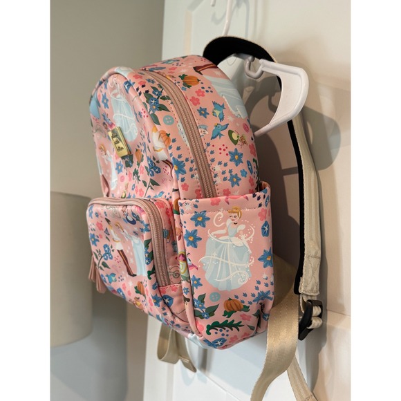 Petunia Pickle Bottom Disney Baby Cinderella Mini Backpack Pink Vegan Leather - Picture 2 of 10